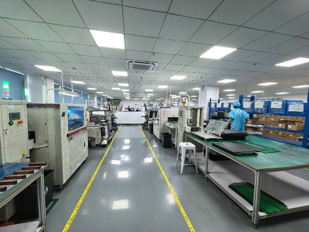 SMT aisle and PCBA workbench