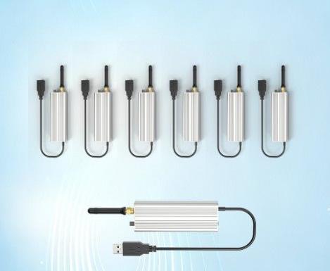 NW-20 NearLink wireless modules product render — host and up to 6 slaves